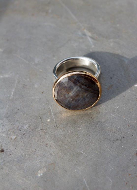 Ring Gold Silber Korund